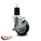 Service Caster 4'' Black Poly Swivel 1-3/4'' Expanding Stem Caster with Brake SCC-EX20S414-PPUB-BLK-TLB-134 - alternate 4